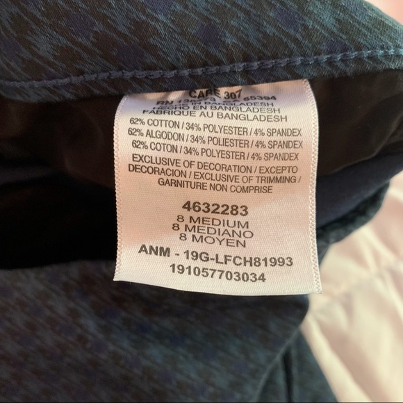 Lee Slim Leg Slim Fit Mid Rise Blue/Green Pants - Picture 4 of 5